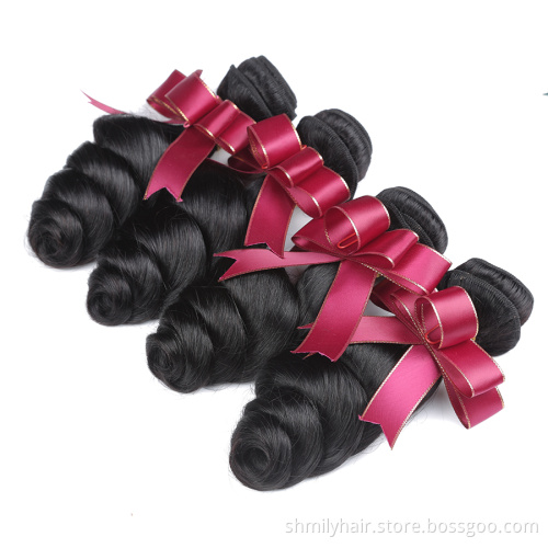 100% Full Cuticle Aligned Mink Brazilian Hair 10A 9A Grade Loose Wave Virgin Remy Human Hair Extensions 100% Human Hair Bundles
